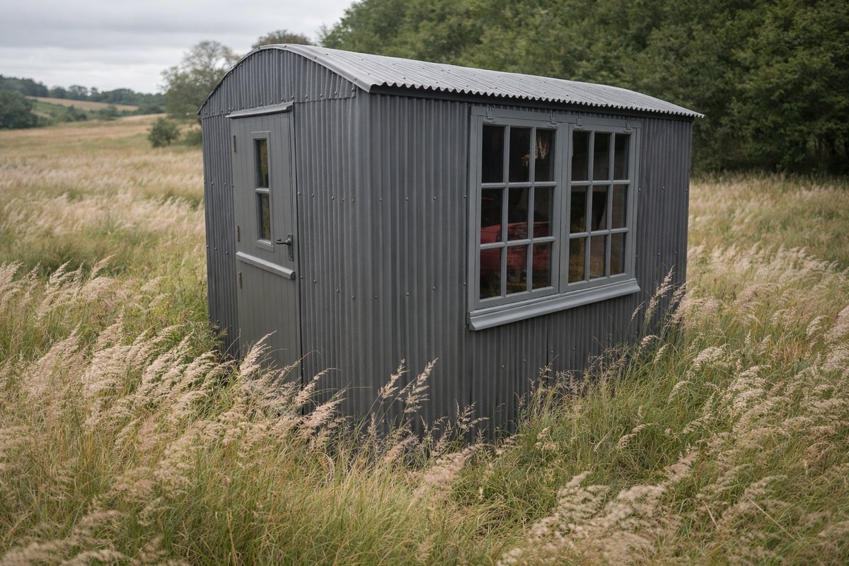 A Garden Studio Design timber garden building set among flowering borders